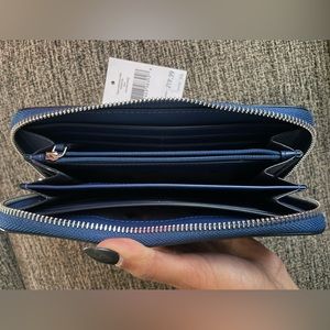 New Kate Spade Staci Continental Wallet in River Blue